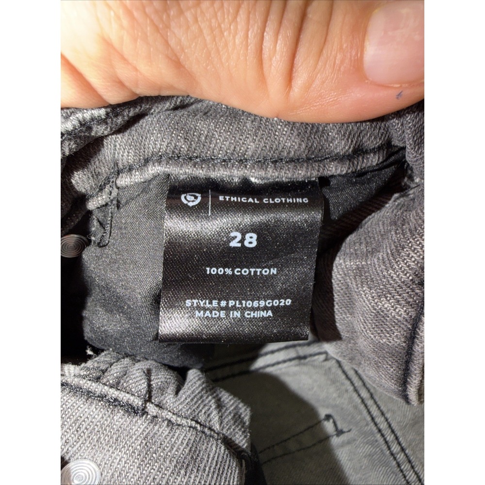PTCL Ethical Clothing Wide Leg Distressed Denim Black Jeans Size 28 NWT - Picture 6 of 8